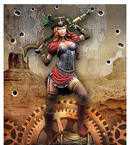 PANGCHENG 1/24 75mm Fantasy Girl Standing with Base Resin Figure Miniatur Garage Kit Unassembled Unpainted
