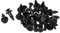 25 pezzi riutilizzabili in plastica push in paraurti parafango porta rivetti clip 8mm foro nero