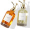 Distributeur de Sirop Molimoli pour Bars à Café, Flacon de Sirop en Verre avec Pompe, 16,9 oz 500 ML, Set de 2, Distributeur avec Pompe Améliorée Or