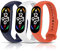 PaceBid [3 Stück Armband Kompatibel mit Xiaomi Mi Band 7/Mi Band 6/Mi Band 5, Silikon Sport Ersatzarmband Wasserdicht Männer&Frauen Ersatzbänder für Xiaomi Mi Band 7/6/5 Blau+Weiß+Orange