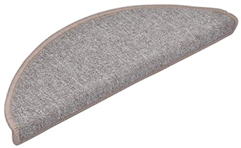 vidaXL Stufenmatten 10 STK. 65x24x4 cm Hellbraun Halbrund Groß