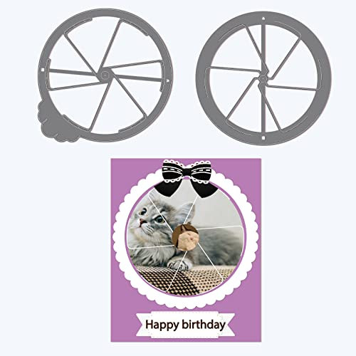 GLOBLELAND Magische Fensterschieber-Stanzformen zum Herstellen von Kartendekorationsalbum-Bordüren-Stanzformen-Schablonen für Scrapbooking-Fotoalben