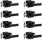Probrico 8 Pack Black Door Handles Internal, Passage Door Handles for Interior Doors, Black Square Door Handle Sets
