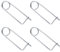 INCREWAY 4 x Sicherungsstift mit Schaft, M2 x 75 Drahtschlossstift, Sicherheits-Kupplungsstift, Stahlbroschen-Form, Splinte, Sicherheitsnadeln