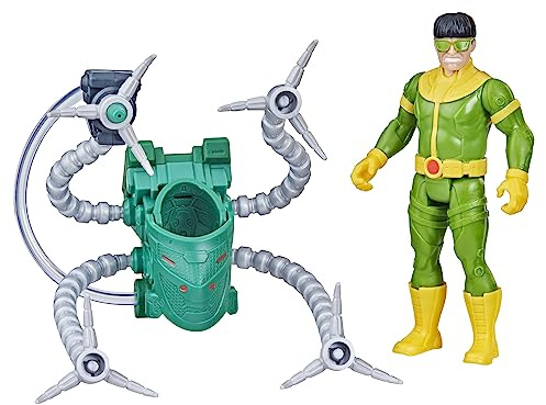 Marvel Spider-Man Aqua Web Warriors 4-Inch Doc Ock Action Figure with Refillable Water Gear Accessory, Action Figures for Boys and Girls 4 and Up