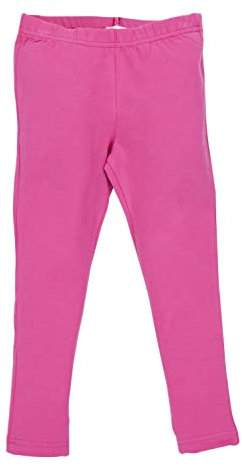 Ellepi Leggings Cotone Bambina Ragazza Pantalone Tuta Sportivi Leggins Colori Mesi Anni Elastico in Vita Neonato Abbigliamento Scuola Asilo Materna Palestra Regalo Sport (18 Mesi, Fucsia)