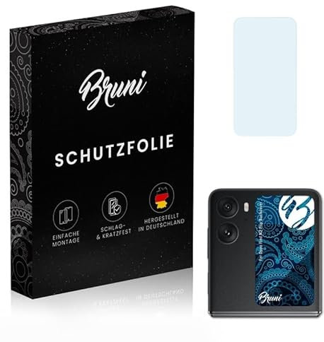 Bruni Schutzfolie kompatibel mit Oppo Find N2 Flip Backcover Folie, glasklare Displayschutzfolie (2X)