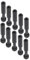 Lot de 10 bouchons pneumatiques pour fermer les raccords enfichables 4 mm pour raccords à air comprimé IQS, raccords de tuyau, etc.