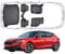 Trimak Passgenau 3D Fussmatten & Kofferraumwanne Auto Set Kompatibel mit Seat Leon 4 HB Manuel Getriebe 2020-2024 Auto Zubehör Gummimatten & Kofferraummatte Autos TPE Allwetter Geruchlos Schwarz