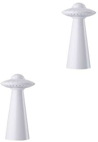 OSALADI 2st Nachttischlampe Ufo-lampe Led-weltraum-nachtlicht Tischleuchte Garderobenlampe Ufo-nachtlicht Led-nachtlicht Nachtlichtbewegung Lampe Dimmen Geschenk Kind Platz Weiß Buch Licht