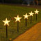 jackfru 10 Stück LED Garten Leuchtstäbe Stern mit Batterie und Timer, IP65 Sterne Weihnachtsbeleuchtung, Weihnachtsbeleuchtung Gartenleuchte, für Deko Außen Gartenstecker Balkon Weihnachts