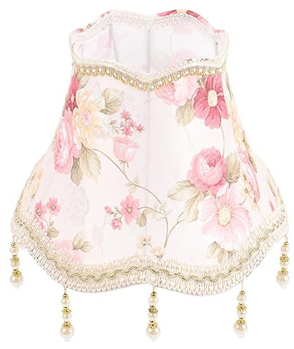 ABOOFAN Tischlampe Lampenschirm Aus Stoff Makramee Und Perlen Robust Langlebig Kleiner Dekorativer Lampenschirm Für Vintage-beleuchtung Einfach Zu Montieren Gemütliche Atmosphäre