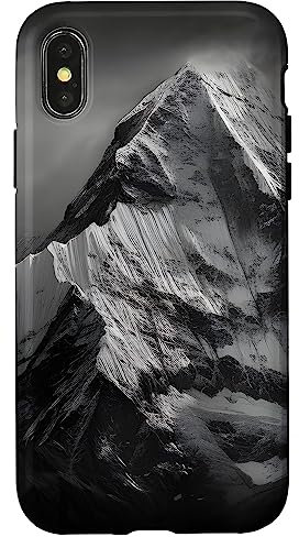 Berg Schwarz Und Weiß Naturliebhaber Hülle für iPhone X/XS