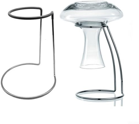 DAZZLEEX Wine Decanter Drying Stand, Glass Carafe Drying Rack Carbon Steel Surface Chrome Plated + PVC For Hotel/bar/restaurant