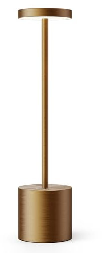 HYMZP Lampada da tavolo LED senza fili Ricaricabile, IP54 Uso Interno/Esterno 5000mAh Batteria, Corpo in Alluminio-Bronzo