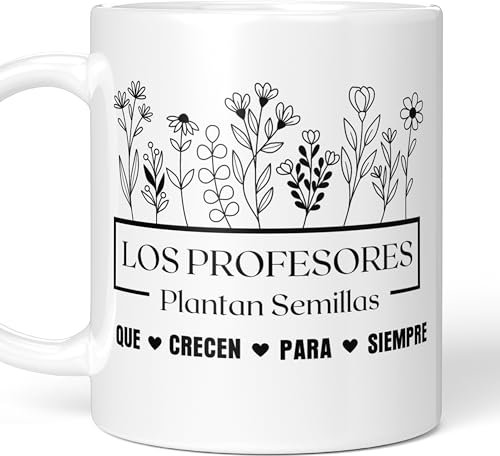 LA CASA DE LAS TAZAS® Detalles Únicos para Profes - Regalo Original Profesora - Taza Profesor - Regalos Maestra Infantil - Regalo Teacher (Diseño 2)