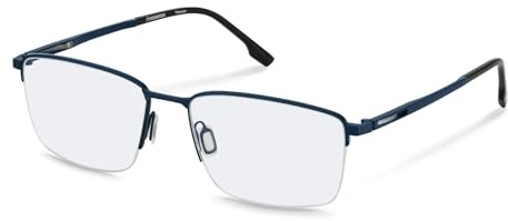 Rodenstock Brille mit Sehstärke für Herren optional mit Sonnenbrillentönung oder Blaulichtfilter, Quadratisch, gefertigt aus Titan (inklusive Brillenetui)