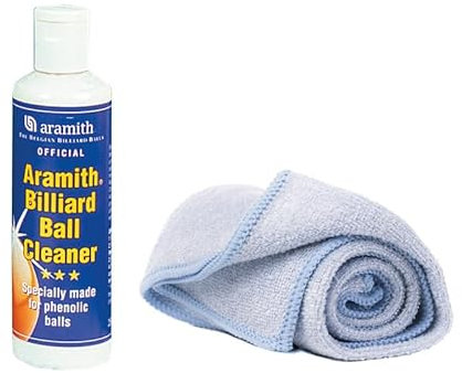 Winsport Billardkugel-Politur-Set Aramith 250ml inkl. Mikrofasertuch - 2 oder 3 Kugeln, 1 Set