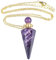 KYEYGWO Perfume Bottle Necklace Essential Oil Diffuser Pendant Men Women Jewellery Necklace Crystal Stone Amulet Crystal Point Gemstone Pendant, Amethyst