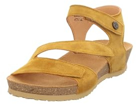 Think! Damen DUMIA chromfrei gegerbte nachhaltige Sandale, CARAMEL 3040