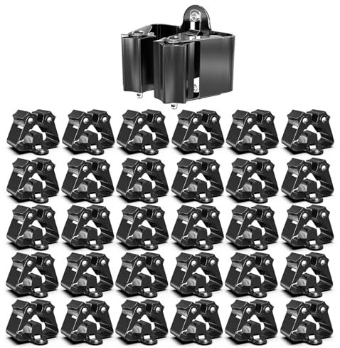 3-H 30 Stück Gerätehalter Set, Besenhalterung Wand Gartengerätehalter Besenhalter, Wandhalterung für Besen Gartengeräte Schaufel Wischmopp, Stahl Werkzeughalter Zuhaus Garten Garage, Schwarz