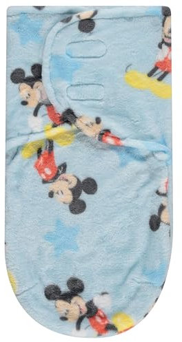 Disney Mickey Mouse Einlagiger Baby Pucksack, Easy Wrap Neugeborene Säugling Puckdecke, Weicher Komfort Swaddler, Schlaf/Krankenhaus Pucksäcke für Neugeborene