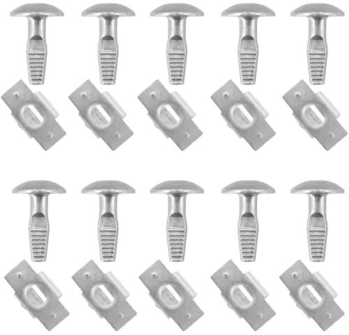 GVSS Lot de 10 Cache Sous Moteur Auto Parts Compatible avec Peugeot, pour Citroën 807,Clips de Fixation en Alliage d'Aluminium pour Support de Couvre Moteur,pour Citroën 206 207 406 407 806