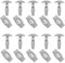 GVSS Lot de 10 Cache Sous Moteur Auto Parts Compatible avec Peugeot, pour Citroën 807,Clips de Fixation en Alliage d'Aluminium pour Support de Couvre Moteur,pour Citroën 206 207 406 407 806