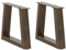 vidaXL Pieds de Table à Manger Forme V 2 pcs Acier Naturel Acier, Pied de Table, Pied Noir de Table à Manger, Pied de Table sur Pied