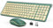 JOYACCESS Clavier Souris sans Fil, Clavier AZERTY Compacte Portable de Taille Normale, avec Pavé Numérique et Souris 2400 DPI, pour Laptop, Ordinateur de Bureau - Vert Émeraude