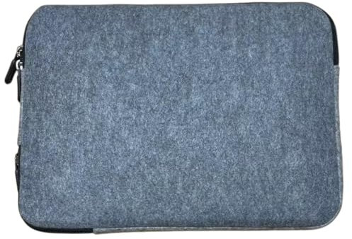 Felt Sleeve Case Bag Pouch (15-inch) For MacBook Air/Pro, Notebook, Samsung, Chroomebook, Lenovo, Toshiba, Acer, Asus, HP, Dell, Thinkpad Laptop Protective Cover With Zip Closure