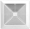 A2ZWORLD Ventilador de extracción para baño de pared o techo, 300x300mm, agujero 250x250mm, profundidad 150mm, 30W 230V 50Hz, 220m³/h 35dB.