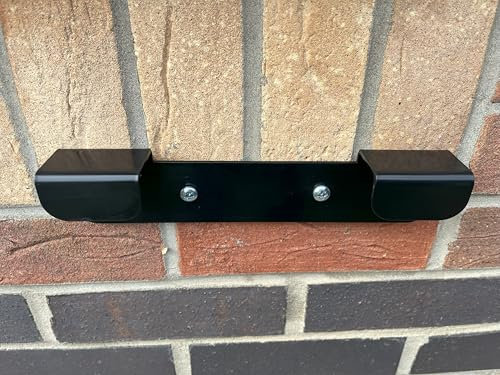 TR Garden Solutions Support mural en acier robuste pour poubelle à roulettes - Empêche le mouvement - Stabilisateur de poubelle sécurisé et stable - Taille S - Noir