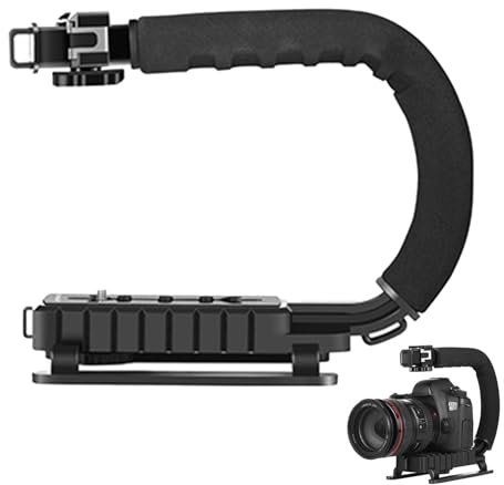 Kamerastabilisator-Griff – Kamerastabilisator-Griff | C-förmige Video-stabilisierende Halterung mit Kaltschuh für DSLR, Camcorder – professionelles Zubehör für reibungslose Aufnahme und Steuerung
