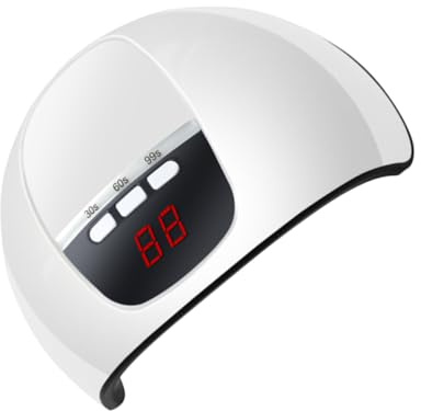 VALICLUD UV LED Nagellampe Weiß aus Abs mit Schnellem Härten für Gelnägel für Zuhause und Nagelstudio Kompakter LED Nageltrockner für Nailart Liebhaber