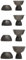 Confezione da due auricolari Smoke Black Earpieces Pair Pack compatible with Sony LinkBuds-Fit Wireless Headphones WF-LS910N