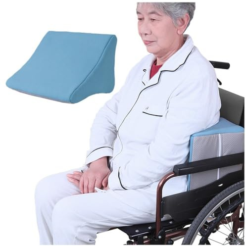 HUTRADE Rollstuhl Seitenstütze Rollstuhlkissen, Rollstuhl Lagerungskissen, 4D Faser Dreieck Schaumstoff Keilkissen for Individuals Unable to Sit Upright In Wheelchairs