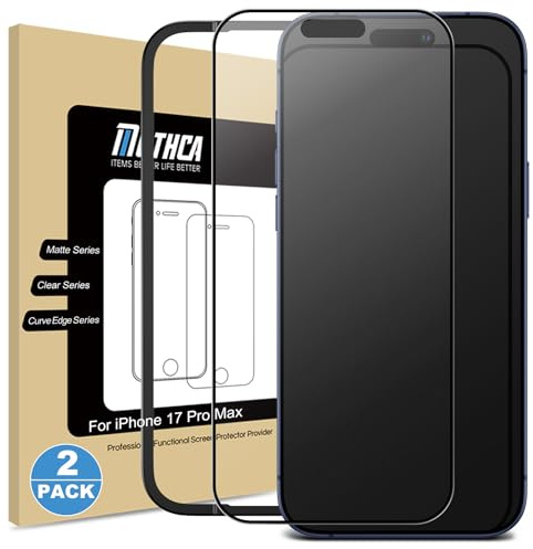 Mothca Mattes Panzer Schutz Glas für iPhone 17 Pro Max, 2 Stück | Matte Schutzfolie mit Nano-Ätztechnik, Anti-Reflex folie, Anti-Glare Full Cover Screen Protector, Anti-Fingerabdruck