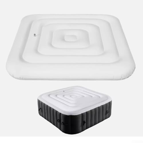Yhenlovtt Layout Badewanne, aufblasbare Isolierung, mittlere Spas, Whirlpools und PVC für Abdeckung, wetterfest, UV-beständig, für den Außenbereich (Quadrat 2)