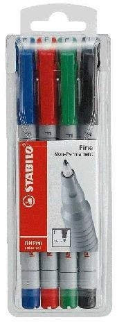 STABILO - Folienstift - OHPen universal - wasserlöslich medium - 5x 4er Pack - grün, rot, blau, schwarz