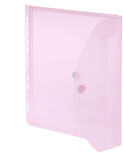 Transparent-Umschlag, Dehnfalte, Abheftrand, A4, rot transp, 1 Stück