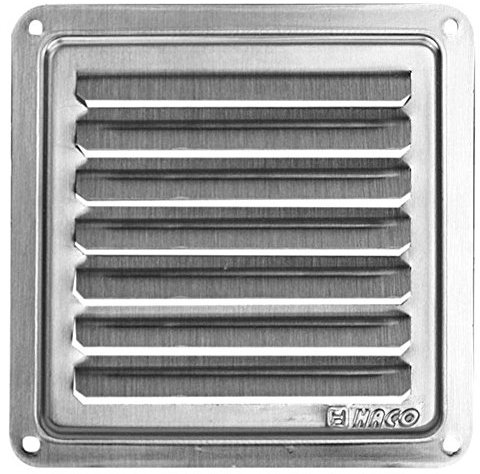 Ventilation Grille/Exhaust Air Grill Stainless Steel 100 x 100 mm