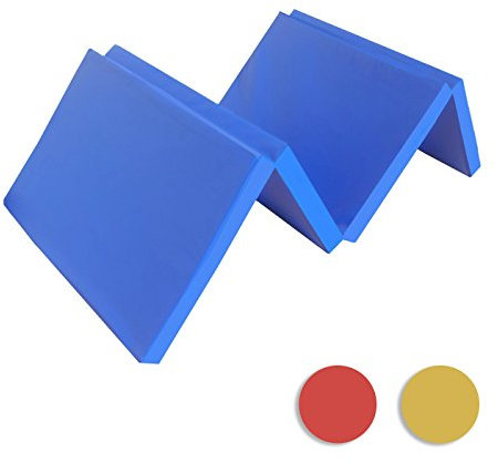 NiroSport Klappbare Turnmatte für zu Hause/Weichbodenmatte für Gymnastik & Yoga/Kinder Sportmatte für Turnhallen - Fitnessmatte mit hautfreundlicher Oberfläche aus abwaschbarem Kunstleder