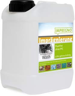IMPREGNO Imprägnierung, GOTS geprüft, vegan, PFC frei, Wash 2,5 Liter Waschmaschine/Handwäsche Imprägniermittel fluorfrei, Wasserbasis