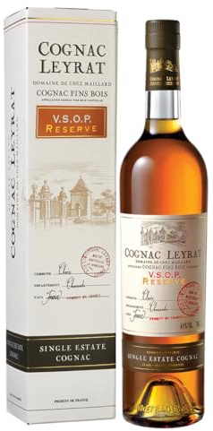 Leyrat, Cognac VSOP Réserve 70cl, 40% alc, Single Estate Cognac Cru Fins Bois, en étui