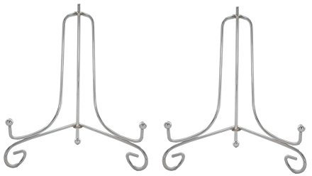 Tincogo Silber Metall Tellerständer Tellerhalter Eisen Staffelei Display Ständer für Schüssel Teller Kunst Foto Bilderrahmen (6 Zoll)