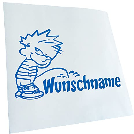 - Autoaufkleber - piss on Wunschname Aufkleber für Auto, Laptop, Fahrrad, LKW, Motorrad mehrfarbig JDM Decal Racing