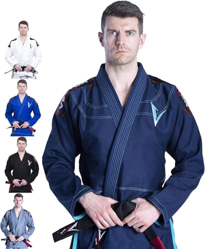 Vector Brazilian Jiu Jitsu (BJJ) Gi Kimono, vorgeschrumpft, geringes Gewicht, in Pearl-Weave gewebt, 100% Baumwolle, aus der Attila-Serie, mit kostenlosem weißen Gürtel