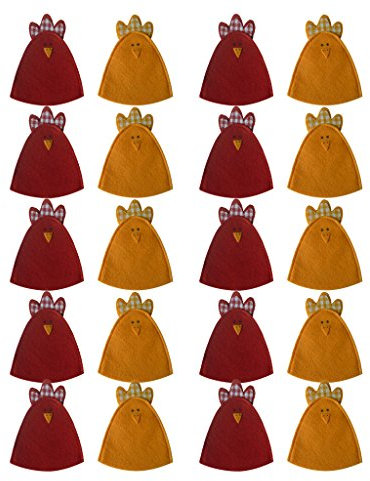amleso 20pcs Chicken Egg Cosy Warmer Chick Pattern Cover Novelty Gift