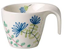 Villeroy und Boch Flow Couture Mokka-/Espressotasse, 100 ml, Premium Porzellan, Weiß/Bunt